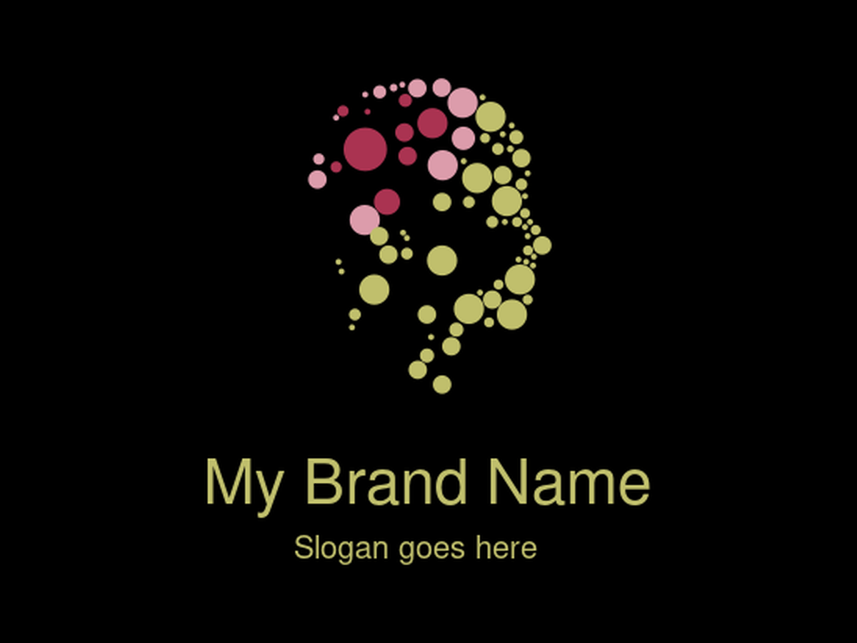 Connected Dots Human Head Logo Design